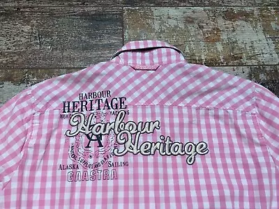 Gaastra Women's Pink Checked Long Sleeves Shirts Size 2XL • $31.56