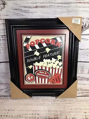 Kirkland’s Popcorn Movie Theater Candy Store Sign Room Wall Art 10x12 Inches • $20.39