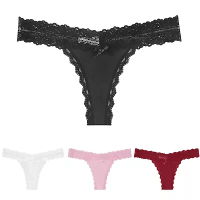 Women's New Lace Bow Sexy Briefs Maternity Boy Shorts Underwear Cotton • $12.12