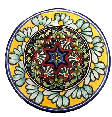 Talavera Mexico Pottery Dinner Or Wall Hanging Plate 10” Platter Colorful Boho • $29.95