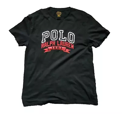 Polo Ralph Lauren T Shirt Mens Small Black Cotton Short Sleeve  Casual Top • £12.96