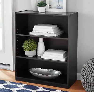 3-Shelf Bookcase With Adjustable Shelves True Black Oak • $23.76