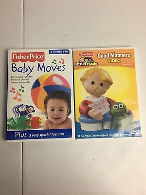 $2.50 • Buy Fisher-Price DVD Lot Baby Moves & Fisher Price Little People Good Manners Video