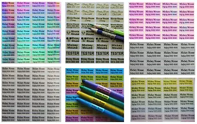 $3.99 • Buy Personalised Custom Pencil Pen Name Stickers Vinyl Tag / Label, 2.2 X 0.9 CM