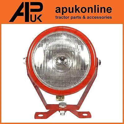 Red Plough Lamp Work Light & Bracket For Massey Ferguson 35 35X 65 135 Tractor • £23.99