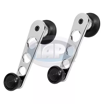 VW BUG GHIA BUS SUPER BEETLE CHROME WINDOW CRANK PAIR AC837610 Late 1968 +  • $16.35