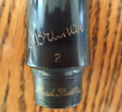 VINTAGE  BRILHART HARD RUBBER .092  #6 TENOR SAXOPHONE MOUTHPIECE -ser# KILLER! • $565