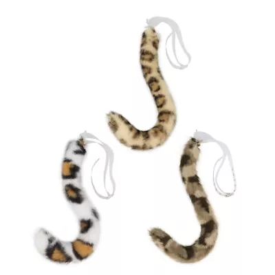 Long Leopard Cat Foxes Tail Cosplay Props One Size Halloween Costumes Toy • $23.49