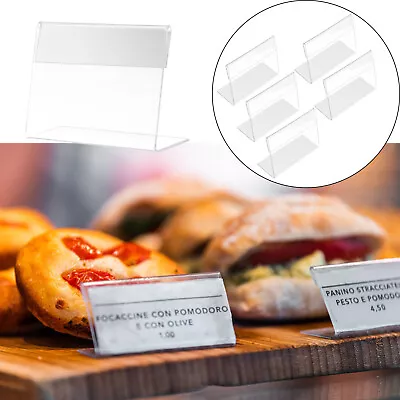 £8.33 • Buy 10PCS Acrylic Sign Display Holder Label Price Name Card Tag Shop Stands L-Shape