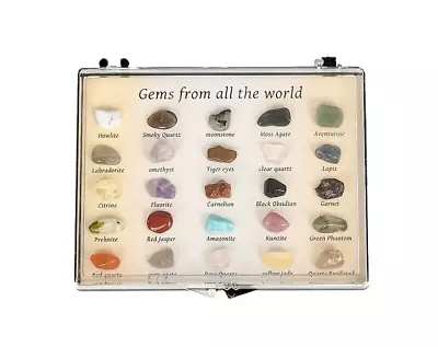 Crystal Set Natural Gems MINI Quartz Crystals Healing Gemstones 25 Piece Set • £5.39