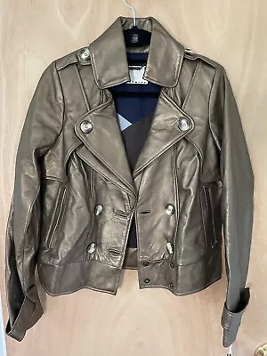 Mike And Chris/ Gonzalez Gold Matte Lambskin Leather Jacket Size Small • $180