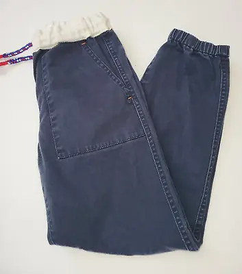 Boys Mini Boden Pull On Twill Jogger Pants Size 8 Black • $12.50