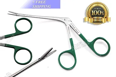 German Grade Hartman Alligator Micro Forceps 3.5  Ent Instruments W/ Green Rings • $8.73