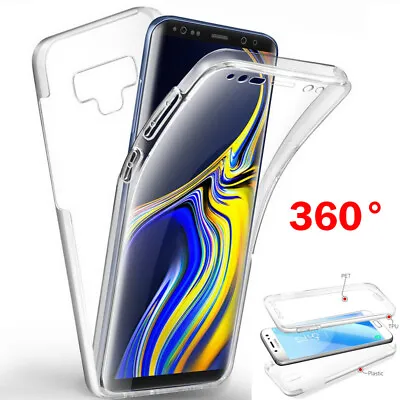 Ultra Slim Shockproof 360° Full Protect Rubber Clear Front+Back Phone Case Cover • $3.49