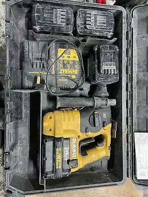 £35 • Buy Dewalt DC223 SDS Drill With 4 Batteries, Charger And Case