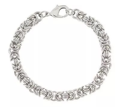 All Shiny 7mm Round Byzantine Bracelet Stainless Steel By Design QVC • $37.80