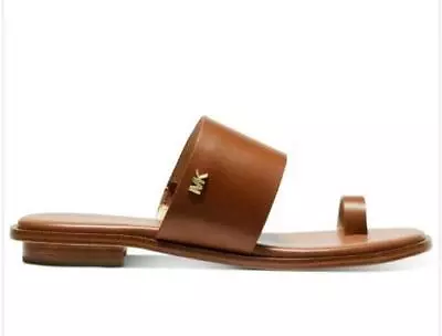 Michael Kors Brown August Toe Ring Gladiator Flat Sandals Shoes Women's 5.5 NEW • $49.99