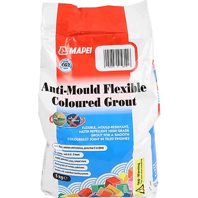 Mapei Anti Mould Wall And Floor Flexible Coloured Grout 5kg  • £17.95