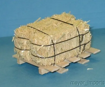 Pallet W/ Large Bales Of Hay - NOT LIFESIZE - Miniature For G Scale - 101-0014 • $14.95