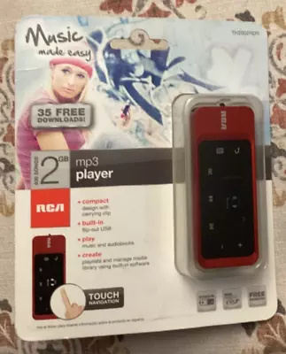 NEW SEALED - RCA 2GB Compact MP3 Player Touch Navigation USB Red TH2002RDR • $50