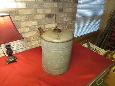 Vintage Galvanized 5 Gallon Metal Gas Can - Nice Condition • $9.45