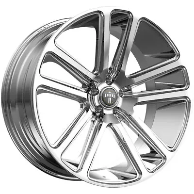 One 24x10 DUB S254 Flex 5x5/5x127 10 Chrome Wheel Rim 78.1 • $723