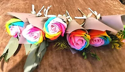 Rose Flower Rainbow Small Bouquet Made From Soap • £3.50