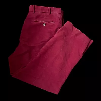 Gurteen Esquire Moleskin Trousers 38S Red 100% Cotton • $24.90