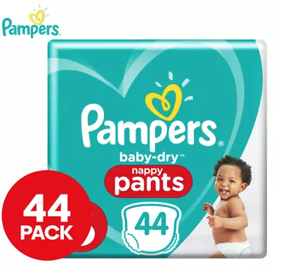 $32.99 • Buy Pampers Baby Dry Crawler Size 3 6-11kg Nappy Pants - 44 Pack