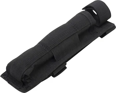 Black Long MOLLE Holder For Baton Pouch With Bottom Hook And Loop Web Strap • $12.99