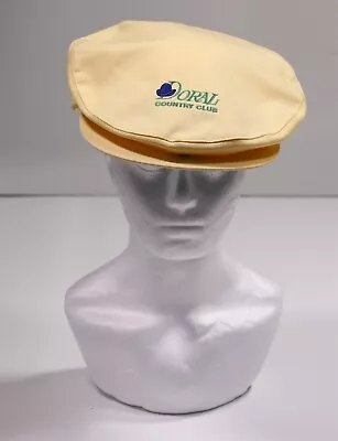 Doral Country Club By Texace Vintage Yellow Cabby Newsboy Golf Hat Made In USA • $25