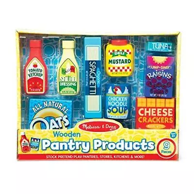 Melissa & Doug Wooden Pantry Products Play Food Set (9 Pcs) • $27.89