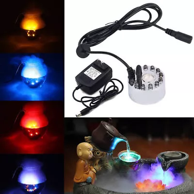 LED Ultrasonic Mist Maker Fogger Water Fountain Pond Atomizer Air Humidifier • $11.65