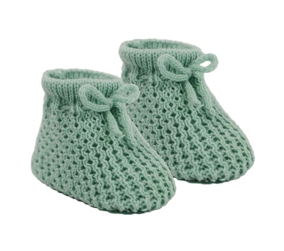 £2.90 • Buy Newborn Baby Boys Girls Booties Soft Knitted Bootees Sage Green NB-3M Approx