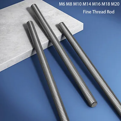 M6 M8 M10 M14 16 18 M20 Fine Thread A2 Stainless Steel Threaded Rod Bar Studding • £22.63