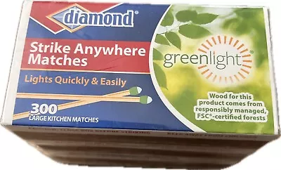 DIAMOND STRIKE  ANYWHERE WOODEN MATCHES GREENLIGHT 3 Pack - 900 TOTAL Survival • $25