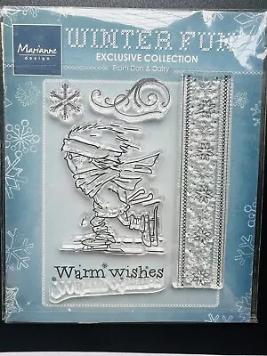 MARIANNE DESIGN CLEAR STAMPS - DON & DAISY WINTER FUN Cardmaking • £0.99