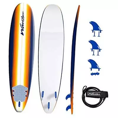  8ft Classic Longboard Surfboard (Org Burst) AZ22-WSSF800-ORG  • $377.86