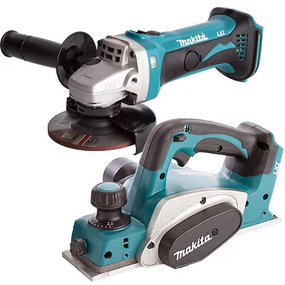 £244 • Buy Makita 18V LXT Cordless DGA452Z Angle Grinder With DKP180Z Planer 82mm Body Only