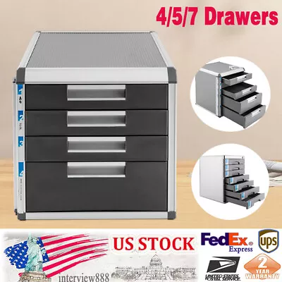 4/5/7 Drawer Desktop File Cabinet Storage Filing Cabinet With Label Lock Office • $65