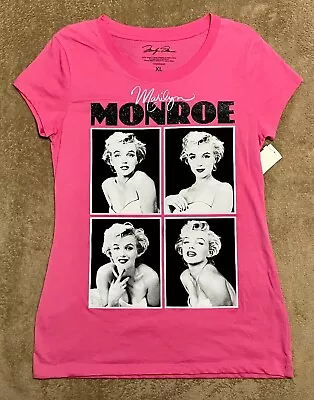 Marilyn Monroe - Womens / Juniors Fashion T-Shirt - Pink - Size X-Large - New • $11.95