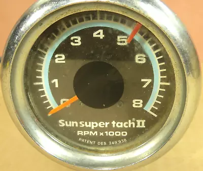 Sun Super Tach II Blue Line Tachometer 8000 RPM Untested • $20.50