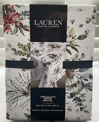 Ralph Lauren White Tablecloth 100% Cotton 60 X 104 Inch Brand New. • £33.99