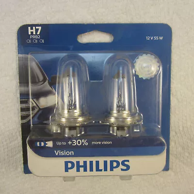 Philips Vision 30% H7 55W 12V Bulb Headlight Replacement Light H7PRB2 • $16.99