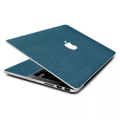 Skin Wrap For MacBook Pro 15 Inch Retina  Blue Teal Leather Pattern Look • $16.98