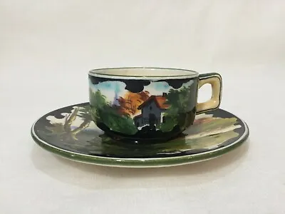 Antique Marmaca San Marino 510 Handpainted Landscape Teacup & Saucer Set • $69.99