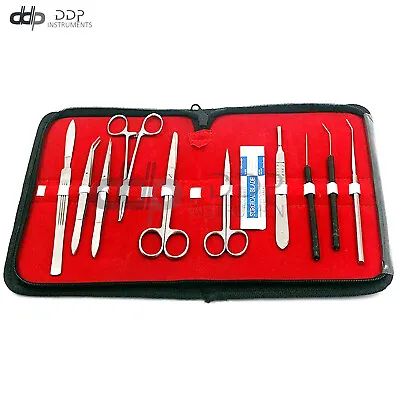 20 Pcs Advanced Biology Lab Anatomy Medical Student Dissecting Kit Set In A Case • $10.85