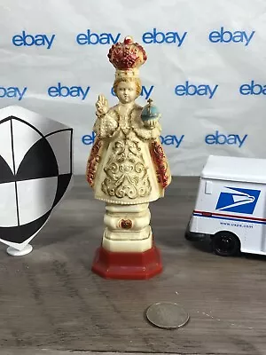 VINTAGE CATHOLIC STATUE JESUS CHRIST INFANT OF PRAGUE PLASTIC FIGURE 6” Tall • $24.99