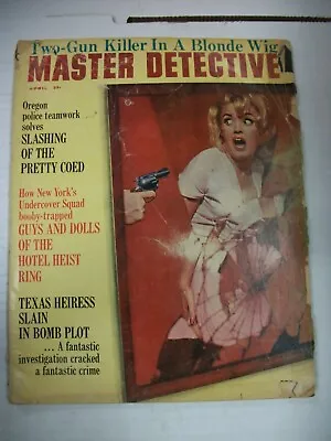 MASTER DETECTIVE April 1965 True Crime Slashing Of The Pretty Coed • $5.95