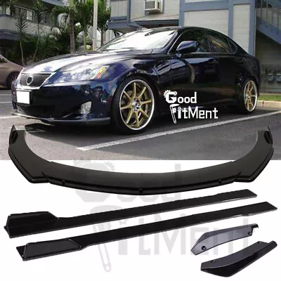 For Lexus IS250 IS300 Black Front Bumper Lip + Rear Diffuser Spoiler +Side Skirt • $105.99